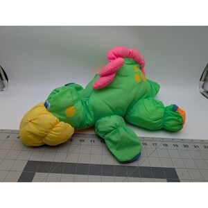 TB Trading co Puffy Nylon Dinosaur Plush Green Yellow 18 Inch Stuffed Animal Toy